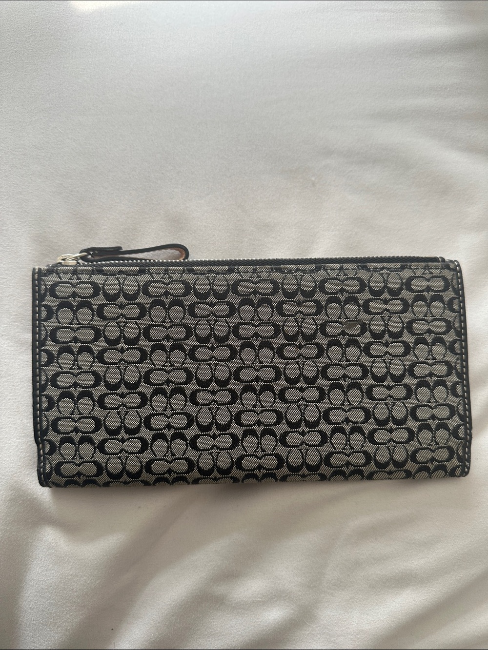 Coach Signature Black & Gray Clutch Wallet - Picture 3 of 3